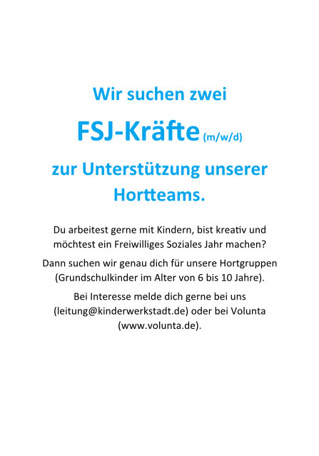 Plakat Stellenangebote
